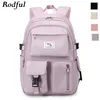 Grand sac à dos solide pour femme, sac d'école noir Beige 15,6 pouces, cartable pour ordinateur portable, cartable pour femmes, adolescentes, filles, adolescentes 220425