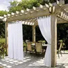 Perde Drapes Beyaz Açık Vual Bahçesi Su geçirmez Pencere Sundurma Pergola Cabana Hazebo Güneş Odası