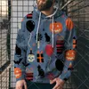 Heren Hoodies Sweatshirts Men Hoodie Anime Halloween Carnival Night 3D Patroon Pompoenkop Afdrukken Sweatshirt Cool Fashion Sportswear Hoodi