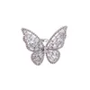 on Douyin Butterfly Ringエレガントな輝くダイヤモンドオープンインデックスフィンガーリング工場出荷時の販売2022 New Yiwuアクセサリー
