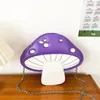 3pcs Stuff Sacks Women PU Mushroom Shaped Personal Crossbody Bag Mix Color