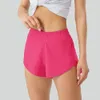 Designer Womens Shorts lululemen Yoga Fit Zipper LULULEMEN Pocket High Rise Quick Dry Women Train Short Loose Style Breathable T3Qz#