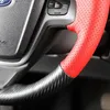 Stuurwiel bedekt automatische koolstofvezel hand naaien voor IX35 verna tucson santafe celesta elantra avante mistasteering wheelsteering