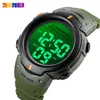 SKMEI Sport Outdoor Watches Mens Digital 100M Waterproof Wrist Watch Men 2 Time Stopwatch Alarm Clock Top Brand reloj hombre 220407