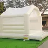 13 pés adultos material pvc material branco tapetes de casamento castelo clássico ao ar livre castelo inflável com balões de soprador e flores de ar para eventos de noiva 784 e3