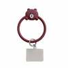 Universal Bear Bear Silicon Sling Ring para iPhone Samsung LG Nokia Buckle Pingente Mobile Anti-Loss Rings