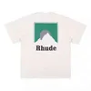 Brand Designer t Shirt Vintage Rhude T-shirts Men Women 1:1 High Quality Rh Graphic Print Oversize Tee Short Sleeve