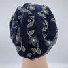 Vêtements ethniques perles de cape de capuche turban pour femmes Fashion Feme Female Enveloppez le chair de fruits musulmans