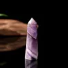 Förmåga Kvartspelare Dröm Ametist Kristalltorn Arts Ornament Mineral Healing wands Reiki Naturlig sexsidig energisten Transportgas