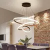 Anhängerlampen moderne LED -Leuchten für Esszimmer leben Weiß/Schwarz/Kaffee Nordic Lampadario Moderno Glanzlager Laterie