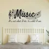 Stickers muraux Accueil Chambre Décoration Papier Amovible Mode Musique Notes de Musique Sticker Autocollant DurableWall StickersWall