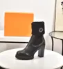 Leather Lady's Canle Boots Platform Mortens Martens Martens Cheel مع طوق لفائف الصوف المرن وأحذية كاحلي النجم الجانبي