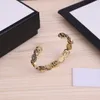 hoge kwaliteit ontwerper messing open armbanden ketting kristal luxe merk brief madeliefje koperen armband heren damesarmband polsband link sieraden geschenken met stalen zegel