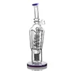 12,6 pollici Bobina congelabile Bong ad acqua Narghilè Tubi per acqua in vetro fumo Gorgogliatore Recycler Dab Rigs con accessorio Banger da 14 mm