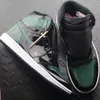 Tênis de basquete Jumpman 1s Masculino Feminino de alta qualidade OG Verde/Preto Designer de luxo Masculino Feminino Banned Toe Toe Chicago Tênis casuais