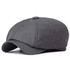Unisex ośmioboczny czapek kobiety swobodny solidny sprzedawca gazety kapelusz wiosna lato oddychający retro beret hat dzikie zwykłe czapki moda beret j220722
