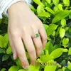 Cluster Rings Green Jade Ring Men Amulet Jewelry Zircon Gemstone Fashion Women Crystal Chalcedon Gifts 925 Silver Natural Charmcluster