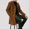 Puimentiua Men Fashion Jackets Winter Faux Fur Fleece Lapel Pockets Claw Button Outerwear Long Sleeve Parkas Fluffy Mens Coats LJ201110