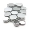 Pots en aluminium avec couvercle à vis, boîtes rondes en aluminium, pots de stockage en métal, conteneurs avec bouchon à vis pour conteneurs de baume à lèvres