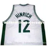 Män #12 Kirk Hinrich High Jersey White Green Jersey Custom Any Number Name and Size S-XXXL