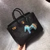 Borsa di lusso da 30 cm per borsette di marca per la pelle vera cuoio di struzzo completamente cucitura fatta a mano Black marrone scuro Colori prezzo all'ingrosso Consegna rapida