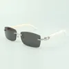 Occhiali da sole Classic White Buffs 3524012 con asta in corno di bufalo bianco e lenti da 56mm per unisex