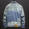 DIMUSI giacche di jeans da uomo cowboy slim fit bomber giacca da uomo strappata giacca di jeans hip hop streetwear cappotti chaqueta hombre 4XL T200502