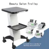 Stainless Steel Beauty Salon Trolley Salon Use Double-layer Storage Pedestal Rolling Cart Wheel Aluminum Stand Personal Care Appliance Parts