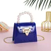 Girls Handbags Princess Crossbody Shoulder Pearl Handle PU Bag Girls Purse