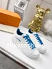 2022 Frontrow Sneakers Womens Pink Blue Runner Shoes Luxurys Luxurys White Calfskin Ared anti-skid و Wear-Endistant Fo