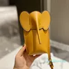 Designer- Multicolor mini cowhide baby elephant cell phone bag cute vertical style shoulder slanting bags fashion girl lovely handbags