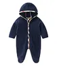 Baby Rompers Spring Autumn New Baby Boy Clothes Cotton Hooded Romper Nyfödda Baby Girls Barn Spädbarn Jumpsuits kläder 0-12m