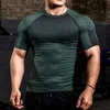 Hommes Running Compression Tshirt À Manches Courtes Sport Tees Gym Fitness Sweat Homme Jogging Survêtement Homme Athletic Shirt Tops 220629