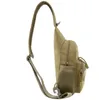 Military Camo Mini Chest Sling Bags Wear-resisting Shoulder P Molle Tactical Crossbody Army Messengers Bag for Men with Kettle Holder Outdoor Sports Travel
