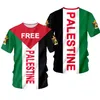 OGKB 3D Printed Бесплатная палестинская футболка мужчина летняя рубашка с коротким рукавом Save Conte Peace Indize Uplesize 220707