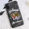 Fashion Phone Hülle für iPhone 13 11 12 Pro 7 8 X XS Hochwertige Markendesigner Stickerei Tiger Telefon Hüllen Klassischer Stoffbuchstaben1433371