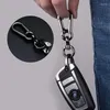 Keychains Black Creative Metal Car Keychain Keyring 8 Shape Buckle Horseshoe Gun For Cars Bags Accessories Miri22