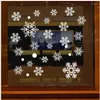 Window Stickers Year Christmas Snowflake Static Cling Glass Sticker Reusable Removable For Bath Party Festival DecorationWindow