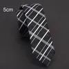 Bow Ties Mens 5cm Vatten Proof Slim Slips Högkvalitativ mager svart randpläd prickar bröllop affär formell tillfälle gåva enek22