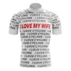 Conjunto de camisa de ciclismo pro team 2024, eu amo minha esposa, verão, manga curta, mountain bike, roupas respiráveis, mtb, trajes de ciclismo
