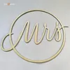 Party Decoration 2pcs/Set Mrs Rustic Wedding Sign Decor Idéer för stolar Hängande skyltar Mariage Decorations Wood