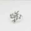 Shining CZ diamond Leaves Ring 925 Sterling Silver Women Girls Wedding Gift with Original box set for Pandora Rings