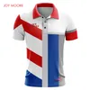 Men Soccer Jerseys Polyester Polo Collar Full Sublimated Custom Football Shirt 220620