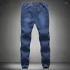 Jeans pour hommes Hommes Pantalons 2022 Marque Homme Élastique Denim Joggers Mâle Slim Fit Pantalon Hommes Crayon PantalonMen's