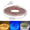 Strips LED Light 220V 60Leds/m Waterproof Flexible Ribbon Tape With Switch EU/UK Plug Strip For Outdoor Indoor DecorLED StripsLED