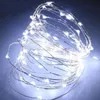 Strängar LED Fairy Lights Copper Wire String Christmas Light 1/2/5/10m USB/3 Batteridriven gardin Garland för sovrumsstringsled