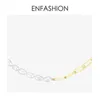 Pendant Necklaces Natural Pearl Link Chain Choker Women Gold Color Stainless Steel Lady Fashion Femme Jewelry 220427