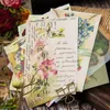 Present Wrap ZfParty 12st Retro Flower Vellum Paper Die Cuts för Scrapbooking Happy Planner/Card Making/Journaling Project