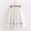 white cotton linen skirts
