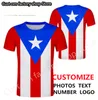 Puerto Rico T-shirt diy Nom de nom sur mesure gratuit Men Femmes Joker Face Fashion Loose O Neck Summer Mens Vêtements 220616